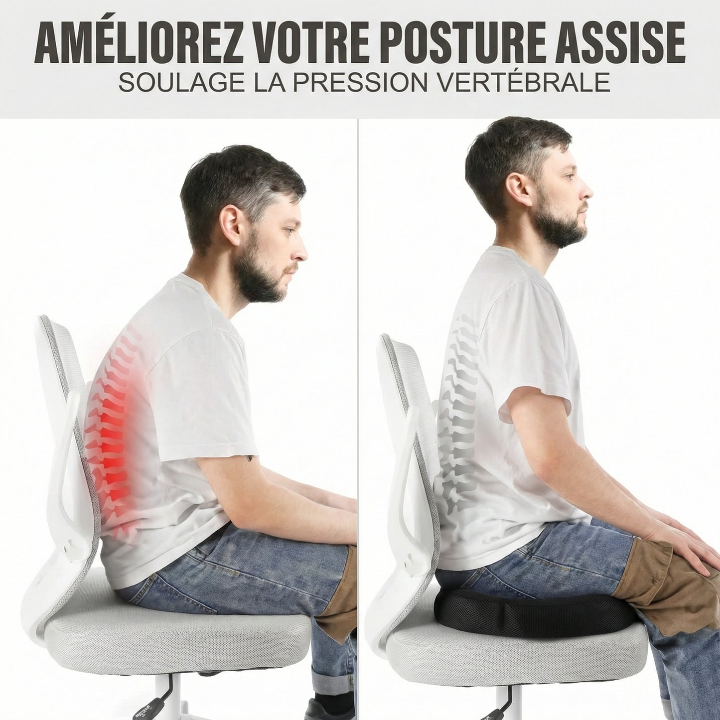 Coussin d’Assise Ergonomique Confort+