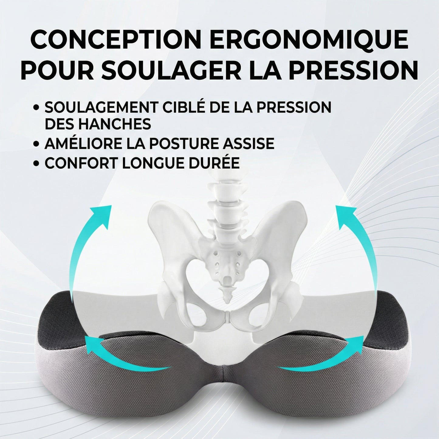 Coussin d’Assise Ergonomique Confort+